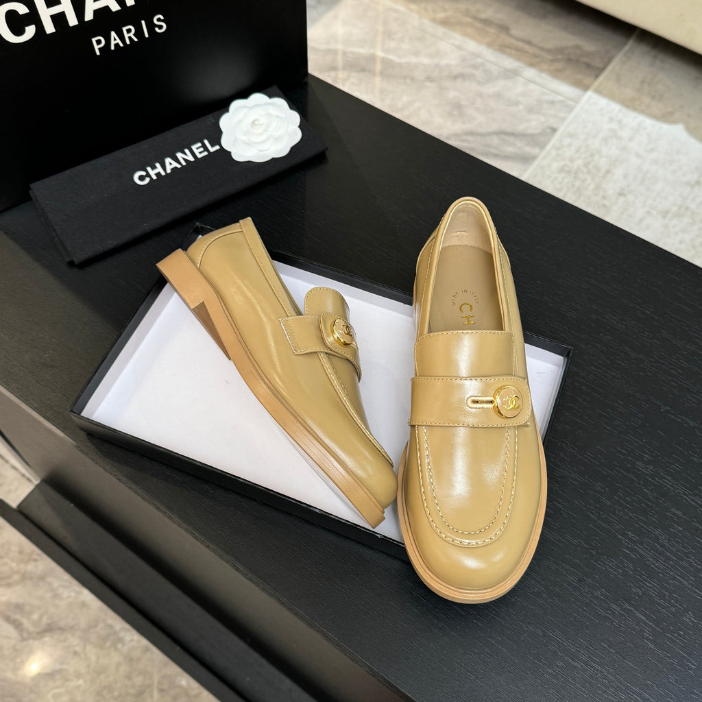 CNL Crystal Buckle Loafers
