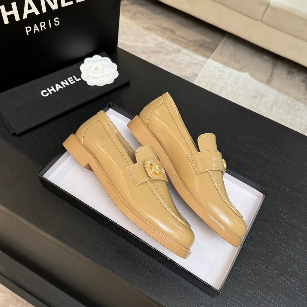 CNL Crystal Buckle Loafers