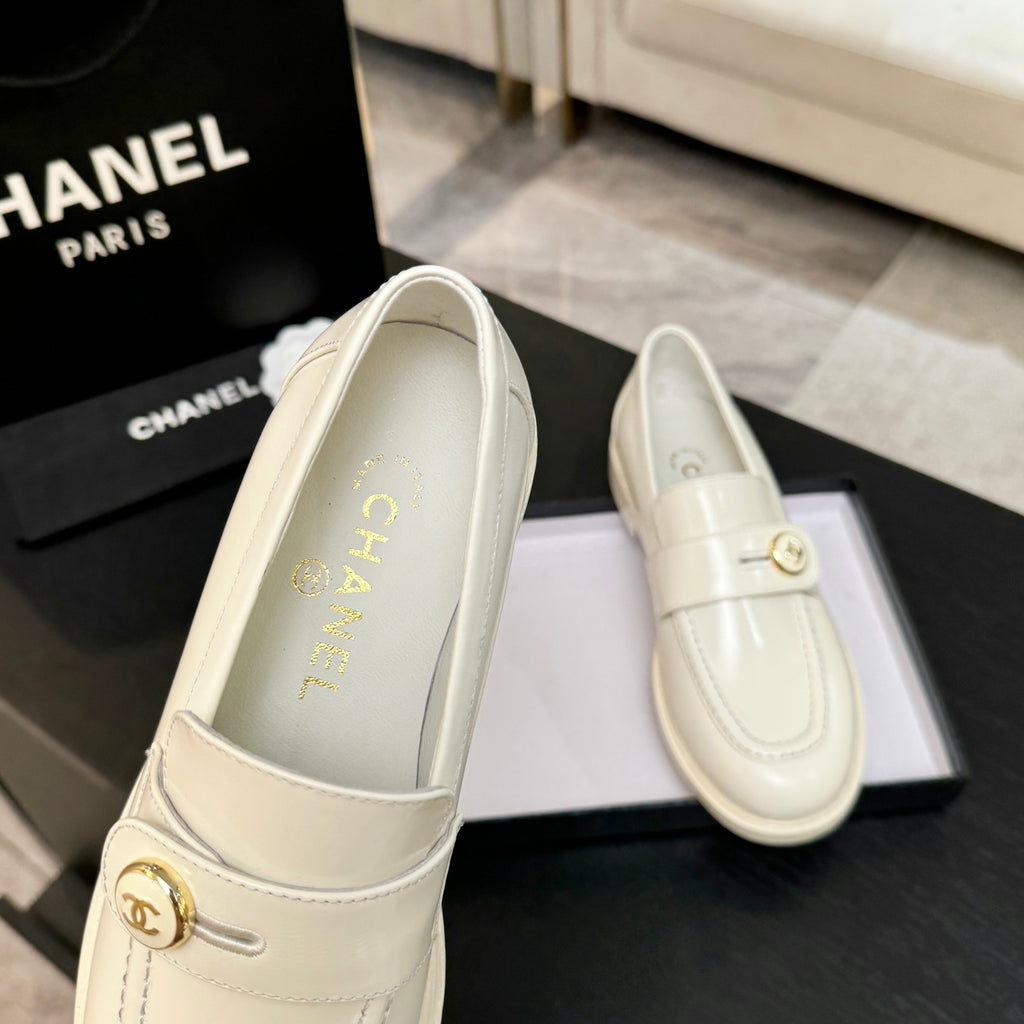 CNL Crystal Buckle Loafers
