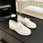 CNL Crystal Buckle Loafers