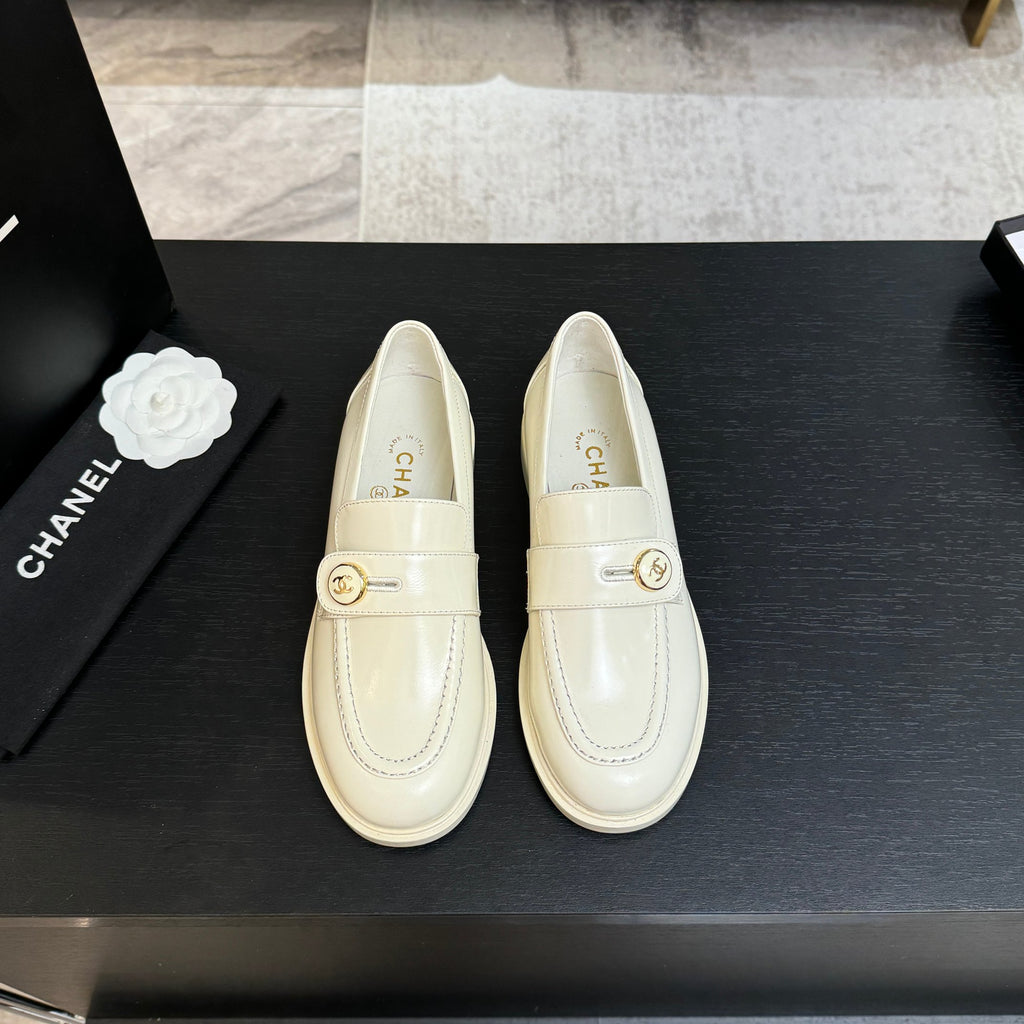 CNL Crystal Buckle Loafers