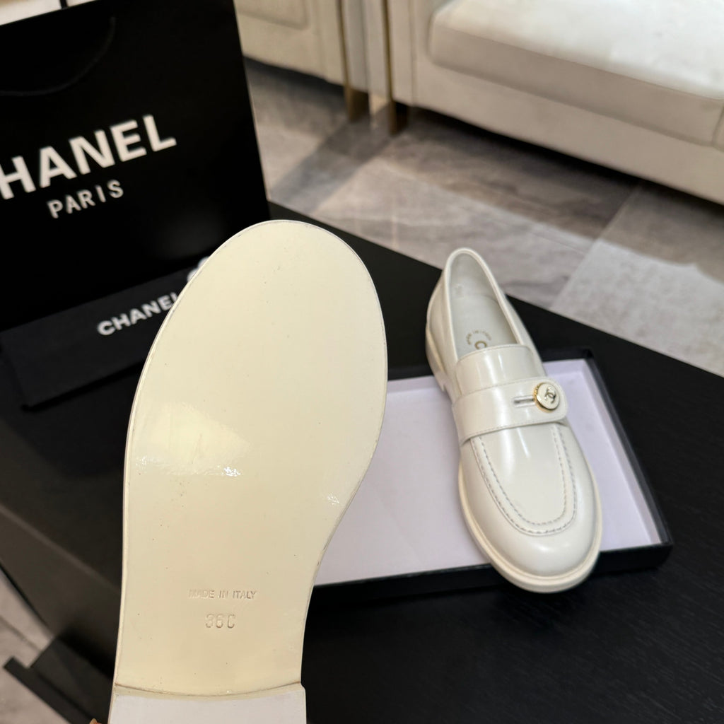CNL Crystal Buckle Loafers