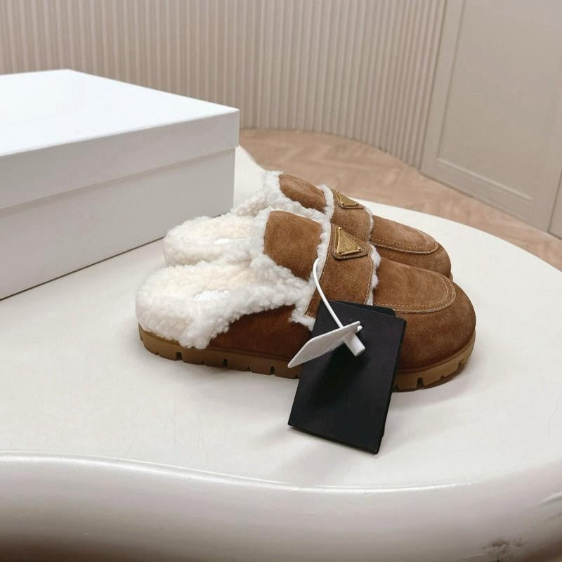 PD Premium Shearling Platform Mules