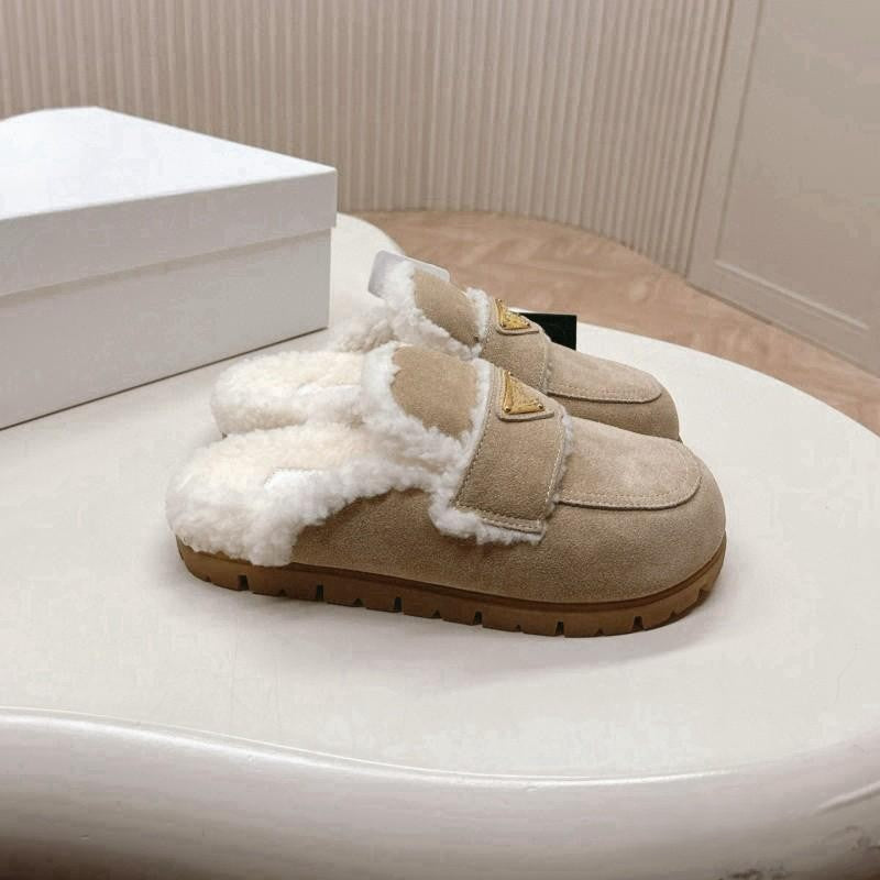 PD Premium Shearling Platform Mules