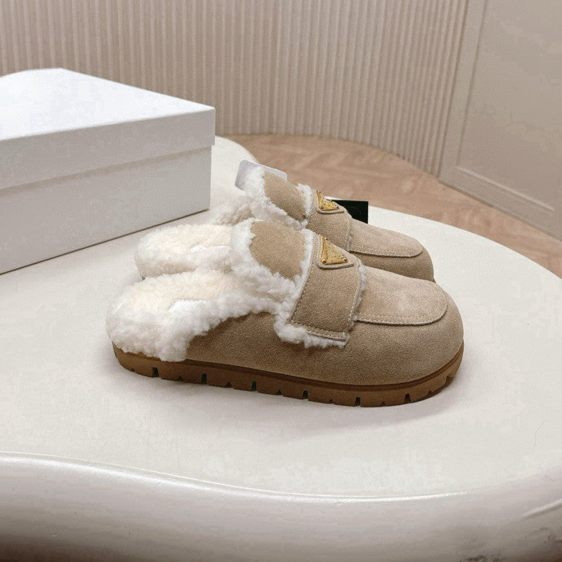 PD Premium Shearling Platform Mules