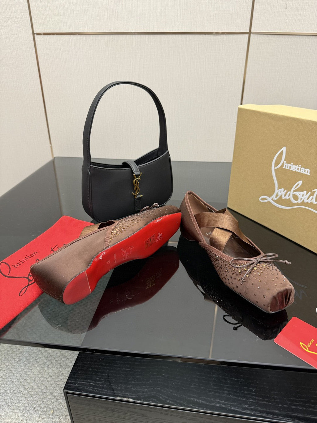 CL25WF – Rhinestone Bow Flat Ballerina