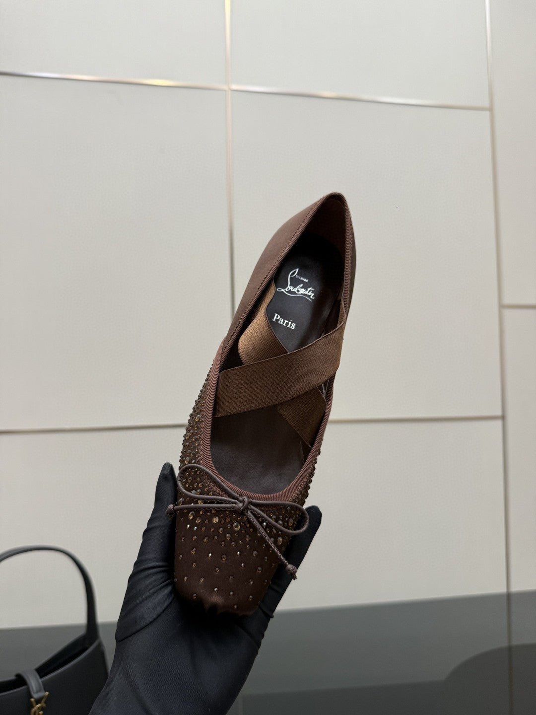 CL25WF – Rhinestone Bow Flat Ballerina