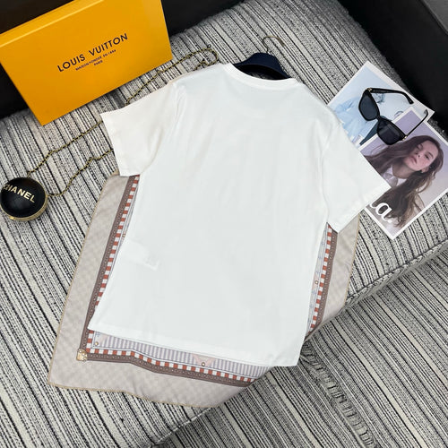 Monogram Print Cotton T-Shirt
