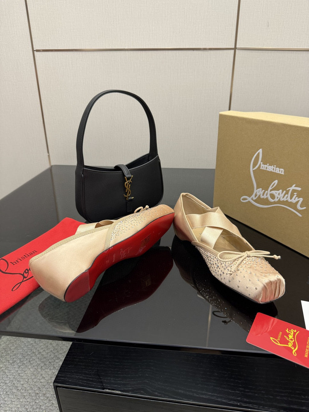 CL25WF – Rhinestone Bow Flat Ballerina