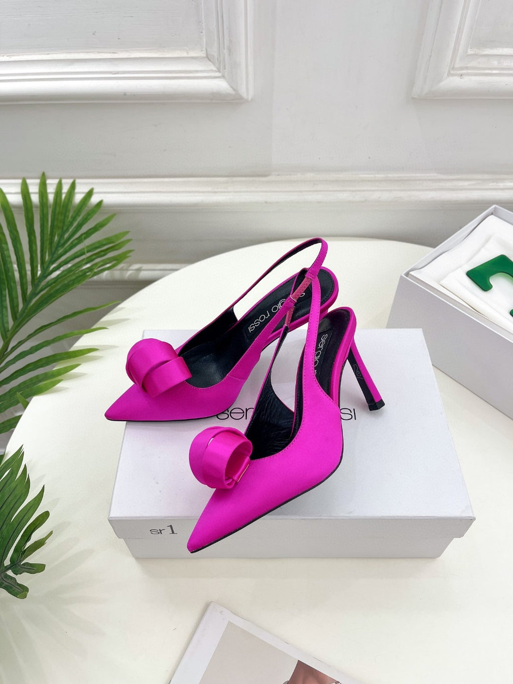 SR Rolled-Flower Toe High-Heeled Silk Sandals