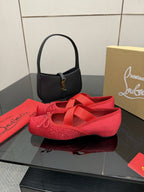 CL25WF – Rhinestone Bow Flat Ballerina