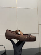 CL25WF – Rhinestone Bow Flat Ballerina