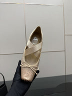 CL25WF – Rhinestone Bow Flat Ballerina