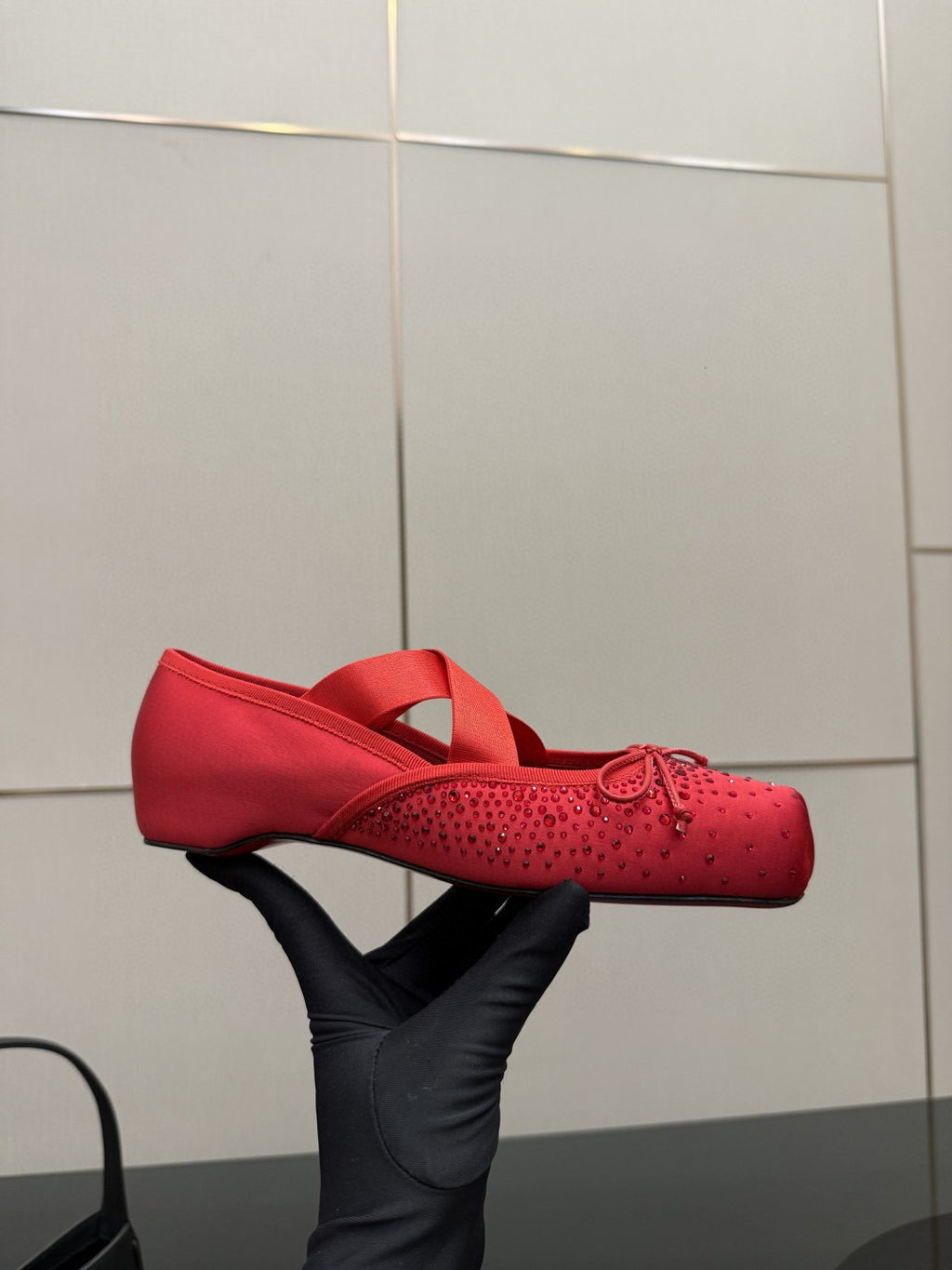 CL25WF – Rhinestone Bow Flat Ballerina