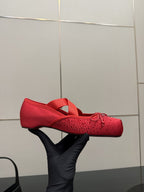 CL25WF – Rhinestone Bow Flat Ballerina