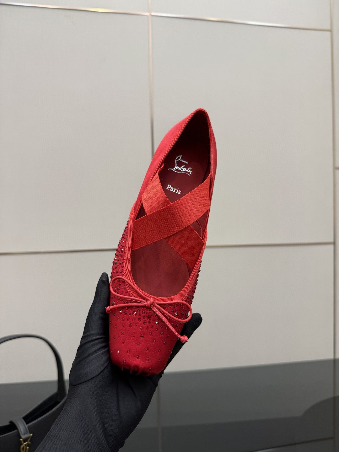 CL25WF – Rhinestone Bow Flat Ballerina