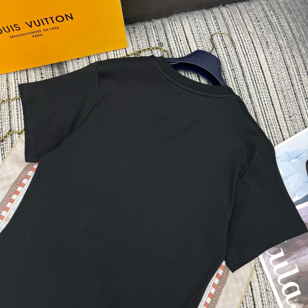 Monogram Print Cotton T-Shirt