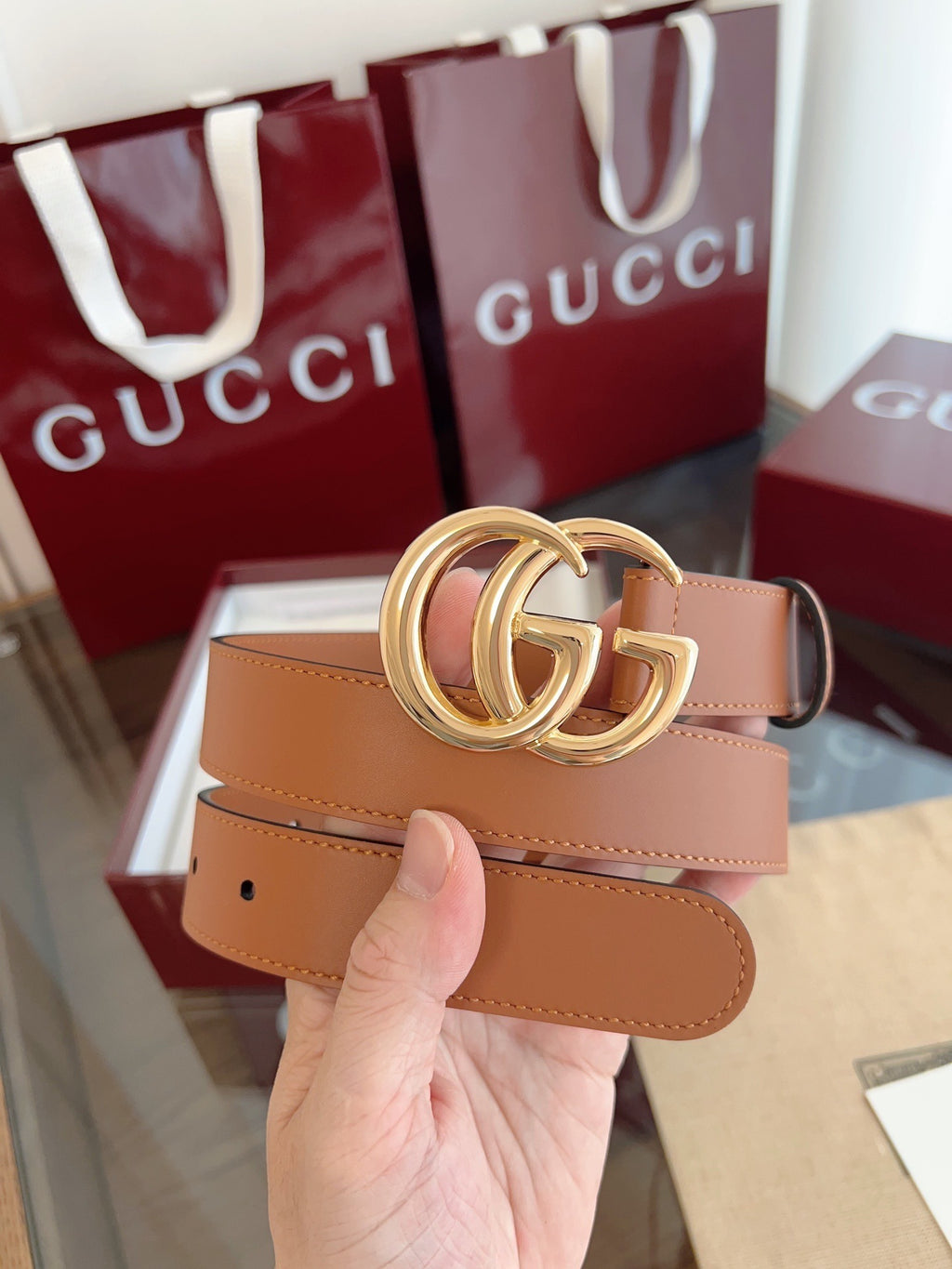 Luxury Top-Grain Leather Belt – Classic buckle