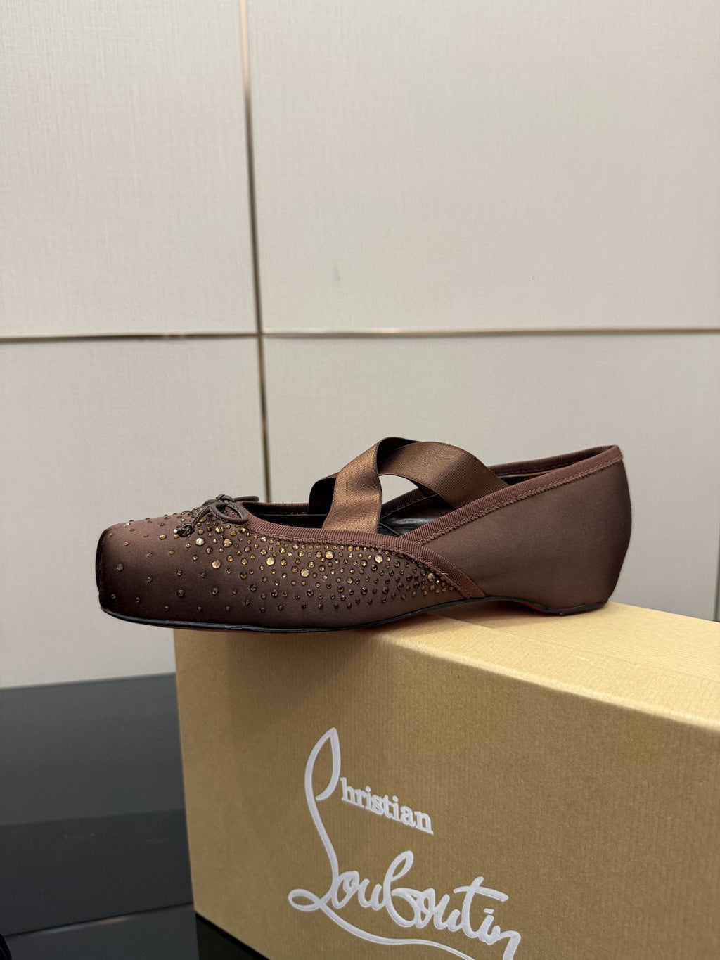 CL25WF – Rhinestone Bow Flat Ballerina