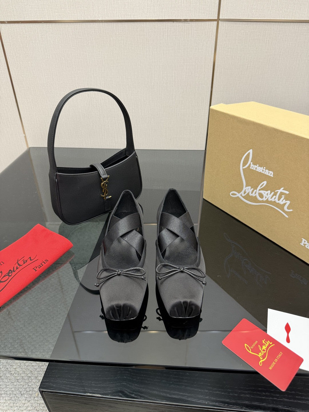 CL25WF – Rhinestone Bow Flat Ballerina