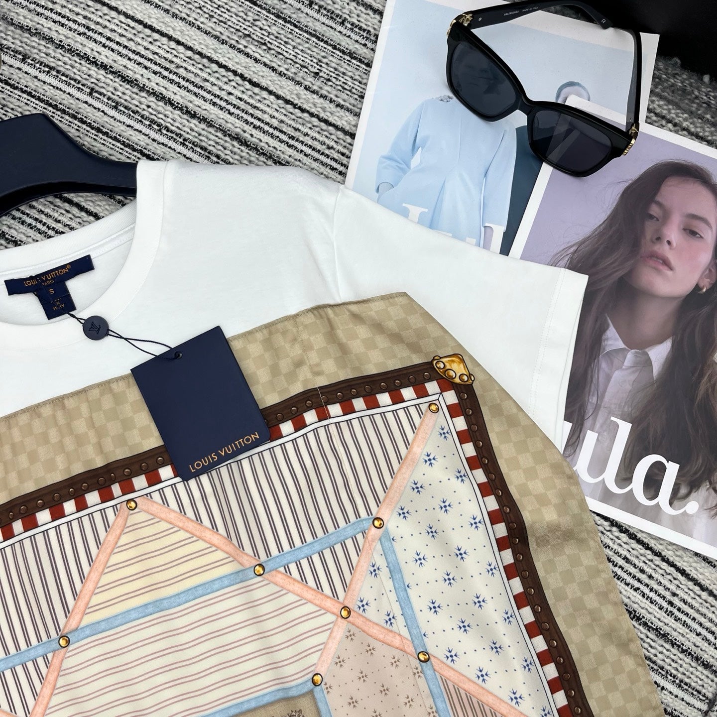 Monogram Print Cotton T-Shirt