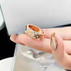 Hand-Set Diamond Quilted Ring – Timeless Coco-Inspired