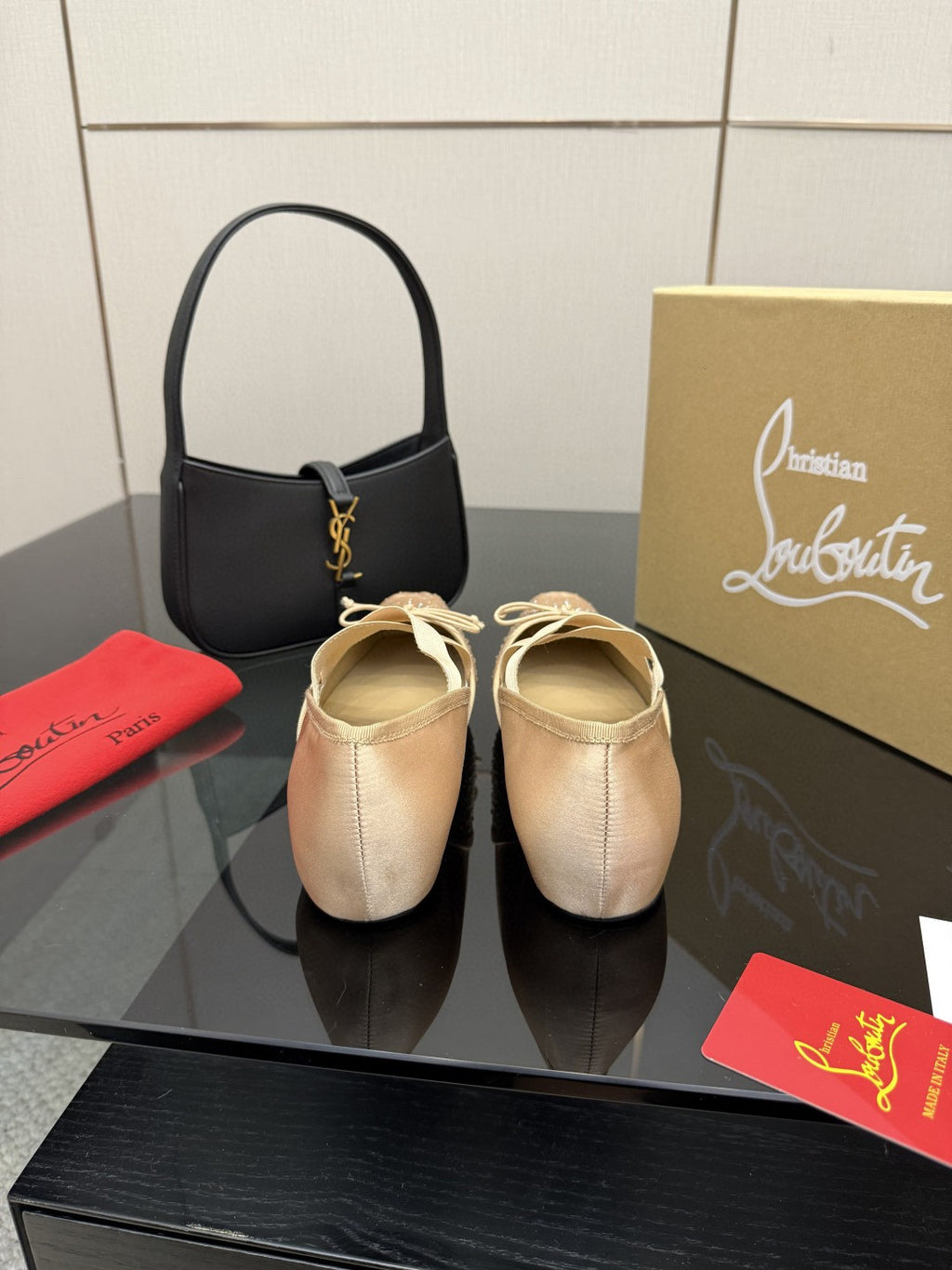 CL25WF – Rhinestone Bow Flat Ballerina
