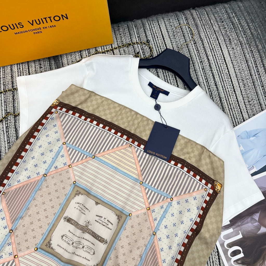Monogram Print Cotton T-Shirt