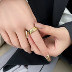 Hand-Set Diamond Quilted Ring – Timeless Coco-Inspired