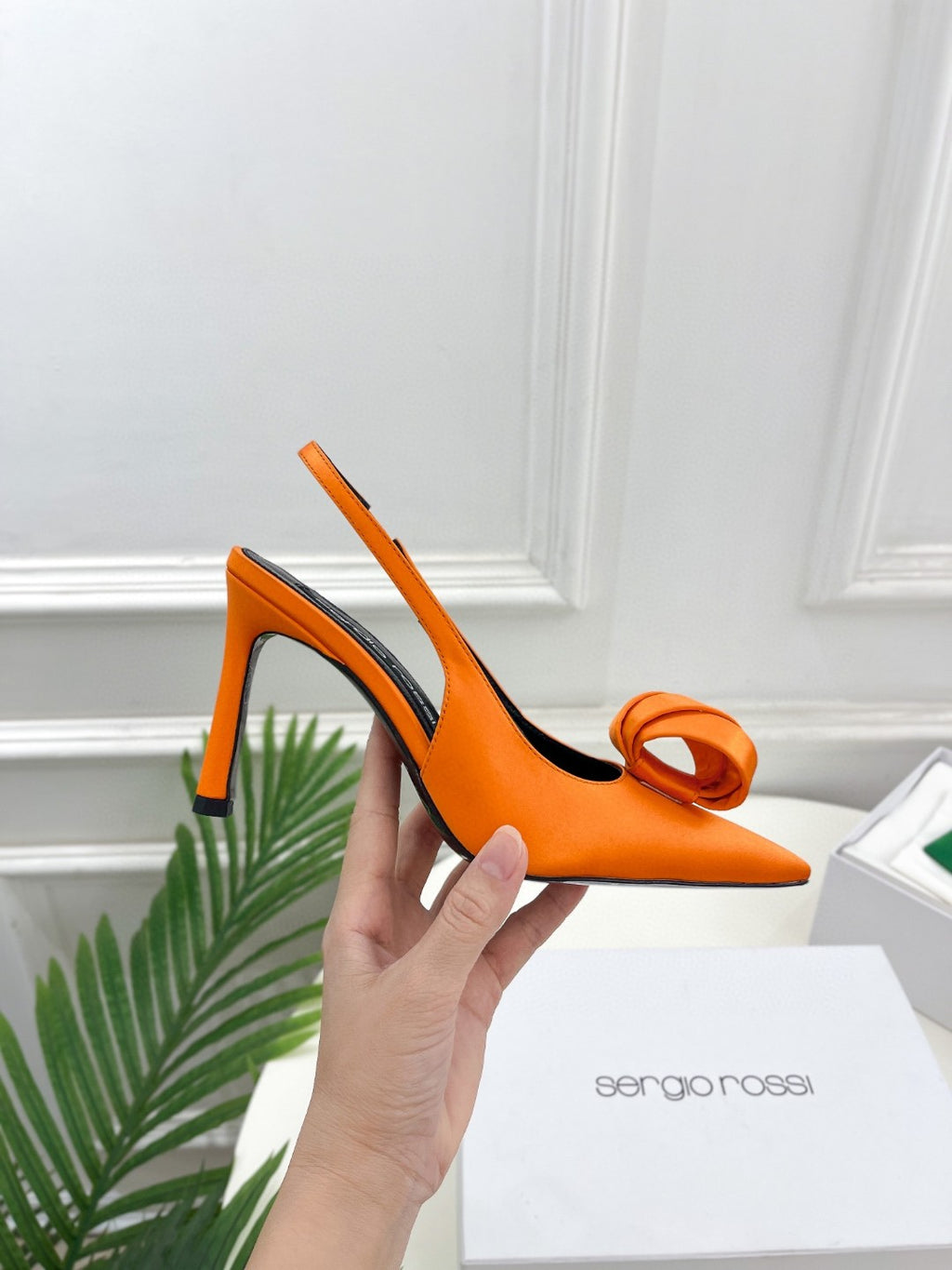 SR Rolled-Flower Toe High-Heeled Silk Sandals